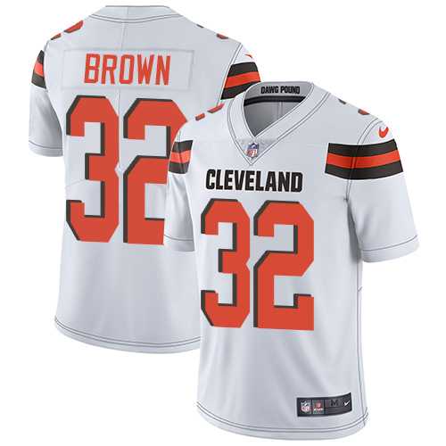 Youth Nike Cleveland Browns #32 Jim Brown White Stitched NFL Vapor Untouchable Limited Jersey