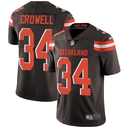 Youth Nike Cleveland Browns #34 Isaiah Crowell Brown Team Color Stitched NFL Vapor Untouchable Limited Jersey