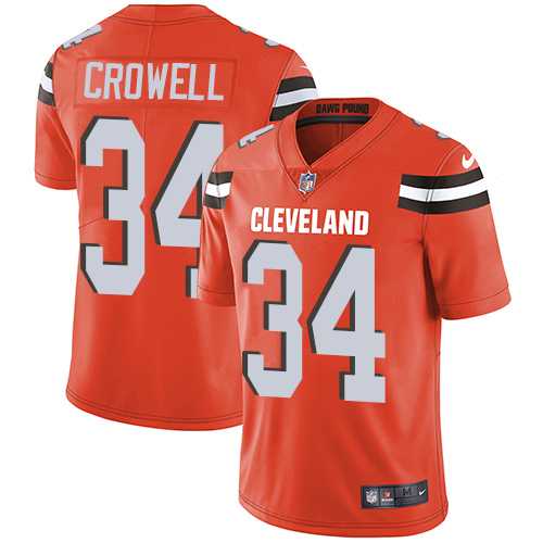 Youth Nike Cleveland Browns #34 Isaiah Crowell Orange Alternate Stitched NFL Vapor Untouchable Limited Jersey
