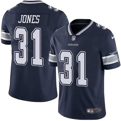Youth Nike Dallas Cowboys #31 Byron Jones Navy Blue Team Color Stitched NFL Vapor Untouchable Limited Jersey