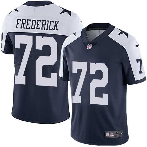 Youth Nike Dallas Cowboys #72 Travis Frederick Navy Blue Thanksgiving Stitched NFL Vapor Untouchable Limited Throwback Jersey