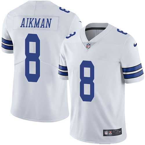 Youth Nike Dallas Cowboys #8 Troy Aikman White Stitched NFL Vapor Untouchable Limited Jersey
