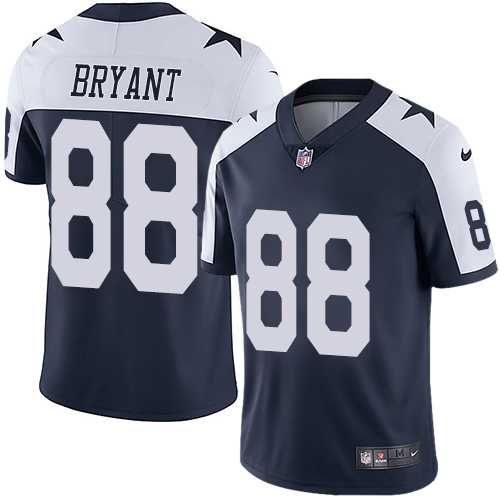 Youth Nike Dallas Cowboys #88 Dez Bryant Navy Blue Thanksgiving Stitched NFL Vapor Untouchable Limited Throwback Jersey