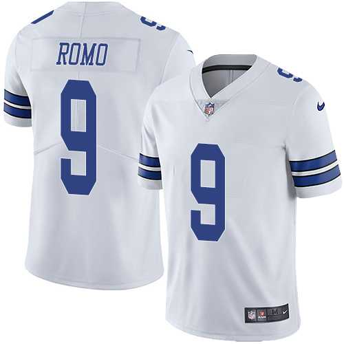 Youth Nike Dallas Cowboys #9 Tony Romo White Stitched NFL Vapor Untouchable Limited Jersey