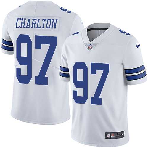 Youth Nike Dallas Cowboys #97 Taco Charlton White Stitched NFL Vapor Untouchable Limited Jersey