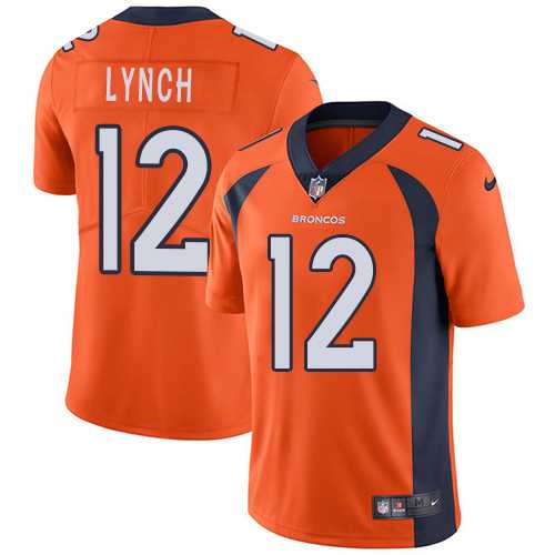 Youth Nike Denver Broncos #12 Paxton Lynch Orange Team Color Stitched NFL Vapor Untouchable Limited Jersey