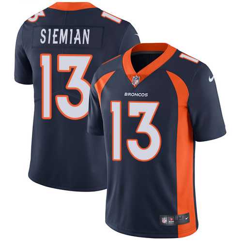 Youth Nike Denver Broncos #13 Trevor Siemian Blue Alternate Stitched NFL Vapor Untouchable Limited Jersey