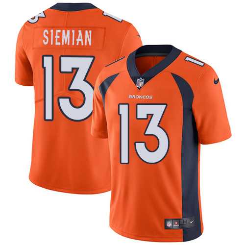 Youth Nike Denver Broncos #13 Trevor Siemian Orange Team Color Stitched NFL Vapor Untouchable Limited Jersey Youth Nike Denver Broncos #13 Trevor Siemian Orange Team Color Stitched NFL Vapor Untouchable Limited Jersey