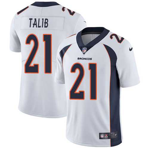 Youth Nike Denver Broncos #21 Aqib Talib White Stitched NFL Vapor Untouchable Limited Jersey