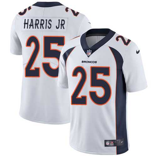 Youth Nike Denver Broncos #25 Chris Harris Jr White Stitched NFL Vapor Untouchable Limited Jersey