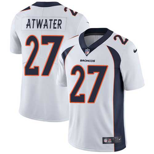 Youth Nike Denver Broncos #27 Steve Atwater White Stitched NFL Vapor Untouchable Limited Jersey