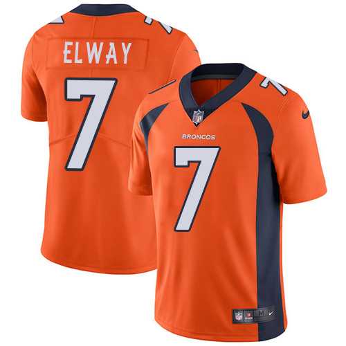 Youth Nike Denver Broncos #7 John Elway Orange Team Color Stitched NFL Vapor Untouchable Limited Jersey
