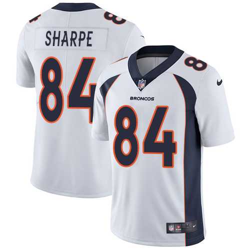 Youth Nike Denver Broncos #84 Shannon Sharpe White Stitched NFL Vapor Untouchable Limited Jersey