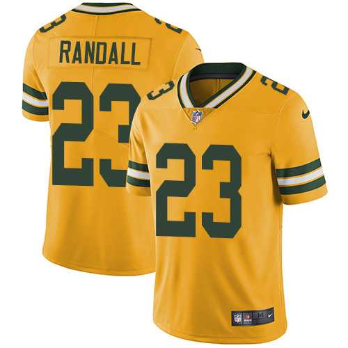 Youth Nike Green Bay Packers #23 Damarious Randall Yellow Stitched NFL Limited Rush Jersey
