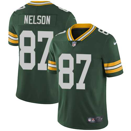 Youth Nike Green Bay Packers #87 Jordy Nelson Green Team Color Stitched NFL Vapor Untouchable Limited Jersey