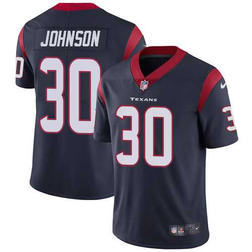 Youth Nike Houston Texans #30 Kevin Johnson Navy Blue Team Color Stitched NFL Vapor Untouchable Limited Jersey