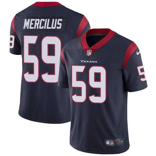 Youth Nike Houston Texans #59 Whitney Mercilus Navy Blue Team Color Stitched NFL Vapor Untouchable Limited Jersey
