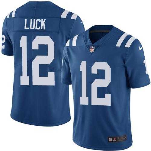 Youth Nike Indianapolis Colts #12 Andrew Luck Royal Blue Team Color Stitched NFL Vapor Untouchable Limited Jersey