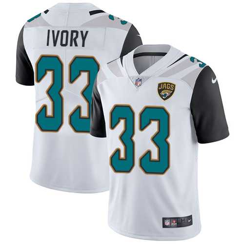 Youth Nike Jacksonville Jaguars #33 Chris Ivory White Stitched NFL Vapor Untouchable Limited Jersey