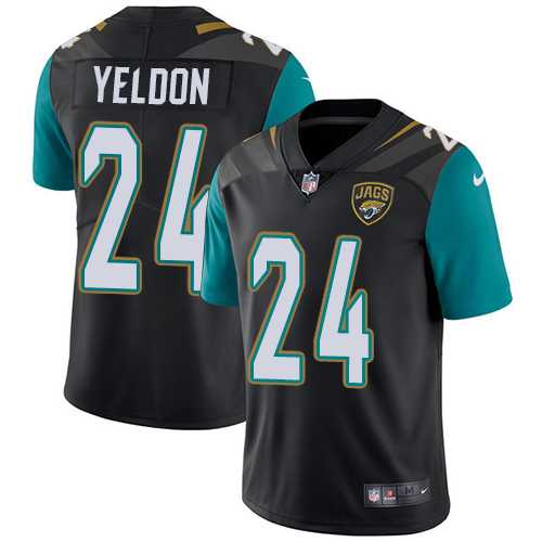 Youth Nike Jacksonville Jaguars #24 T.J. Yeldon Black Alternate Stitched NFL Vapor Untouchable Limited Jersey