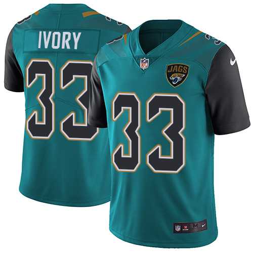 Youth Nike Jacksonville Jaguars #33 Chris Ivory Teal Green Team Color Stitched NFL Vapor Untouchable Limited Jersey