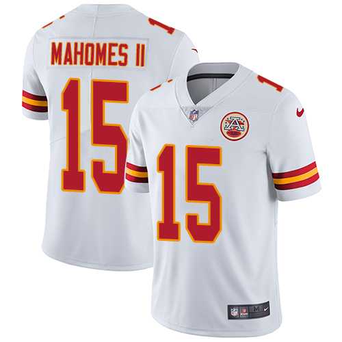 Youth Nike Kansas City Chiefs #15 Patrick Mahomes II White Stitched NFL Vapor Untouchable Limited Jersey