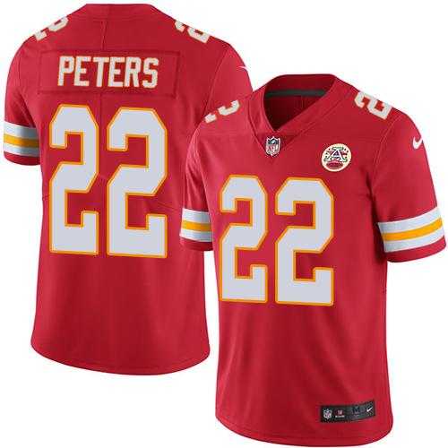 Youth Nike Kansas City Chiefs #22 Marcus Peters Red Team Color Stitched NFL Vapor Untouchable Limited Jersey