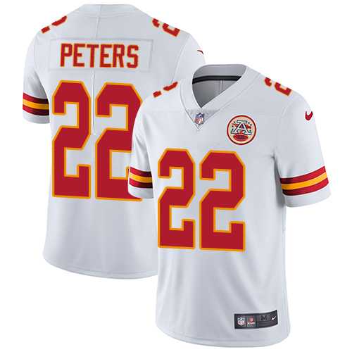 Youth Nike Kansas City Chiefs #22 Marcus Peters White Stitched NFL Vapor Untouchable Limited Jersey