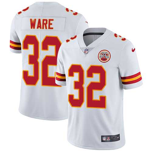 Youth Nike Kansas City Chiefs #32 Spencer Ware White Stitched NFL Vapor Untouchable Limited Jersey