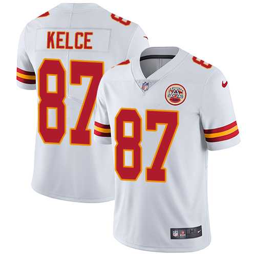 Youth Nike Kansas City Chiefs #87 Travis Kelce White Stitched NFL Vapor Untouchable Limited Jersey Youth Nike Kansas City Chiefs #87 Travis Kelce White Stitched NFL Vapor Untouchable Limited Jersey