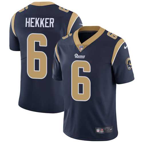Youth Nike Los Angeles Rams #6 Johnny Hekker Navy Blue Team Color Stitched NFL Vapor Untouchable Limited Jersey