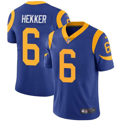 Youth Nike Los Angeles Rams #6 Johnny Hekker Royal Blue Alternate Stitched NFL Vapor Untouchable Limited Jersey
