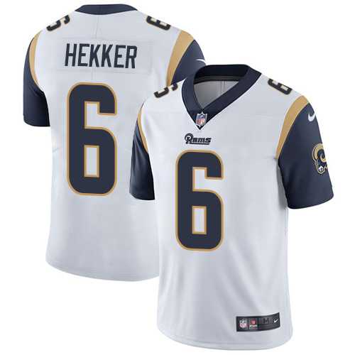 Youth Nike Los Angeles Rams #6 Johnny Hekker White Stitched NFL Vapor Untouchable Limited Jersey