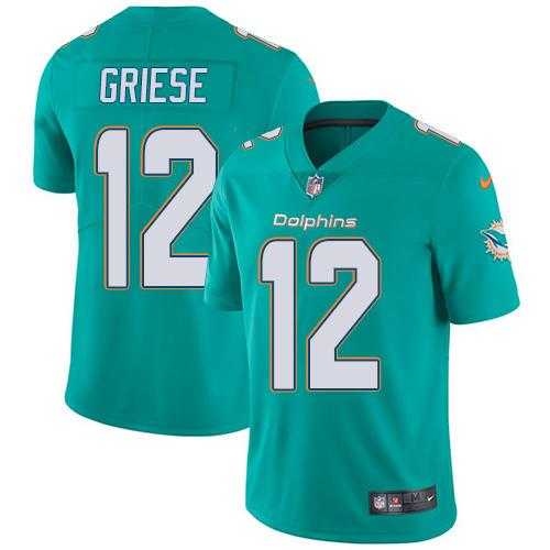 Youth Nike Miami Dolphins #12 Bob Griese Aqua Green Team Color Stitched NFL Vapor Untouchable Limited Jersey