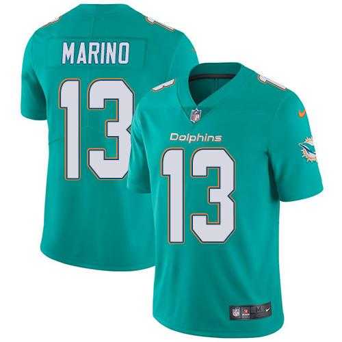 Youth Nike Miami Dolphins #13 Dan Marino Aqua Green Team Color Stitched NFL Vapor Untouchable Limited Jersey