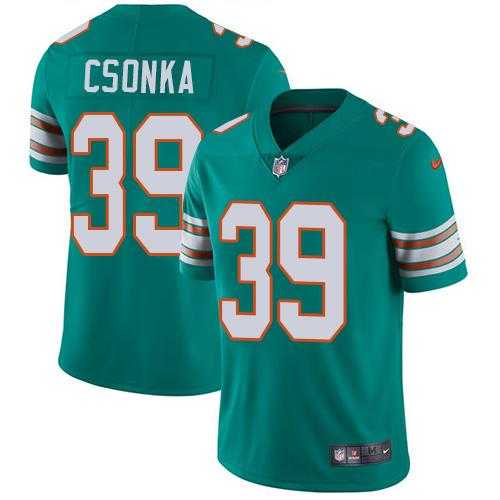 Youth Nike Miami Dolphins #39 Larry Csonka Aqua Green Alternate Stitched NFL Vapor Untouchable Limited Jersey