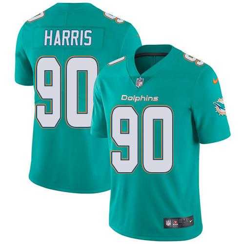 Youth Nike Miami Dolphins #90 Charles Harris Aqua Green Team Color Stitched NFL Vapor Untouchable Limited Jersey