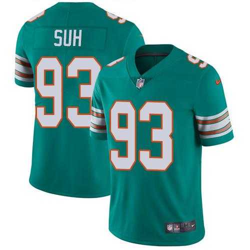 Youth Nike Miami Dolphins #93 Ndamukong Suh Aqua Green Alternate Stitched NFL Vapor Untouchable Limited Jersey