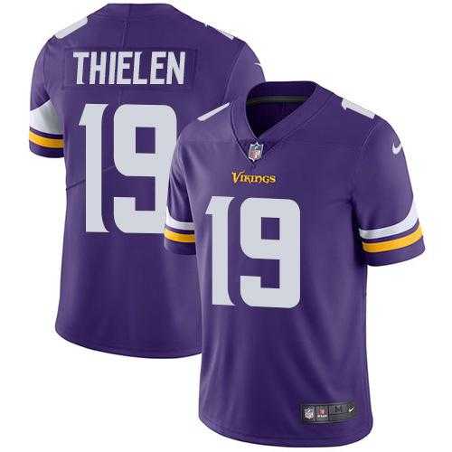 Youth Nike Minnesota Vikings #19 Adam Thielen Purple Team Color Stitched NFL Vapor Untouchable Limited Jersey