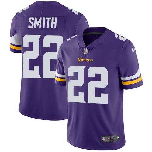Youth Nike Minnesota Vikings #22 Harrison Smith Purple Team Color Stitched NFL Vapor Untouchable Limited Jersey