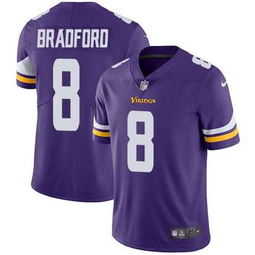Youth Nike Minnesota Vikings #8 Sam Bradford Purple Team Color Stitched NFL Vapor Untouchable Limited Jersey Youth Nike Minnesota Vikings #8 Sam Bradford Purple Team Color Stitched NFL Vapor Untouchable Limited Jersey