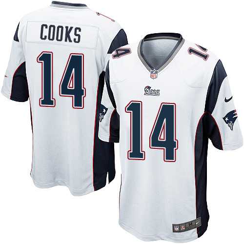 Youth Nike New England Patriots #14 Brandin Cooks White Stitched NFL New Elite Jersey