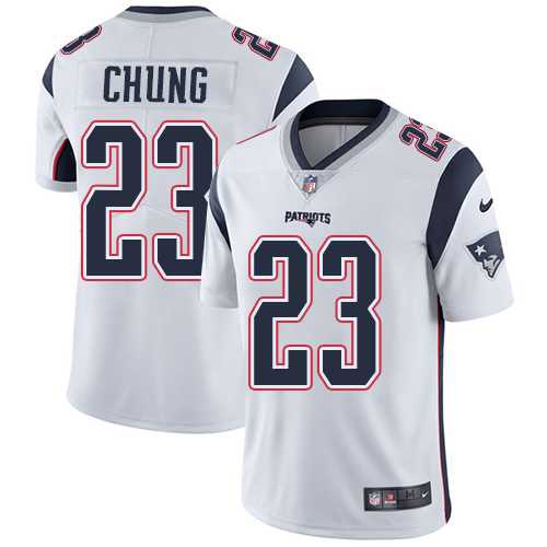 Youth Nike New England Patriots #23 Patrick Chung White Stitched NFL Vapor Untouchable Limited Jersey