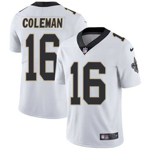Youth Nike New Orleans Saints #16 Brandon Coleman White Stitched NFL Vapor Untouchable Limited Jersey