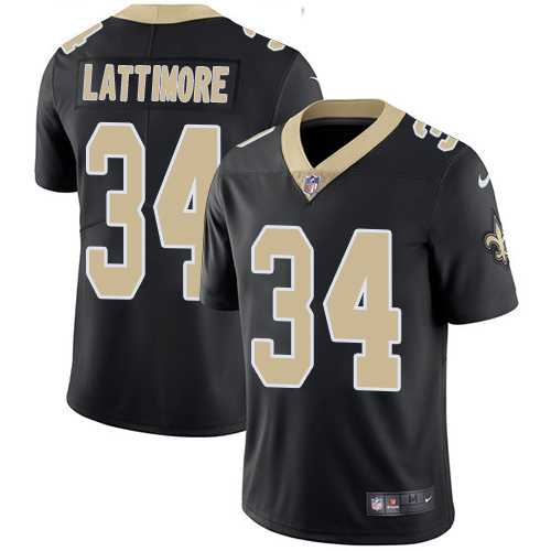 Youth Nike New Orleans Saints #34 Marshon Lattimore Black Team Color Stitched NFL Vapor Untouchable Limited Jersey
