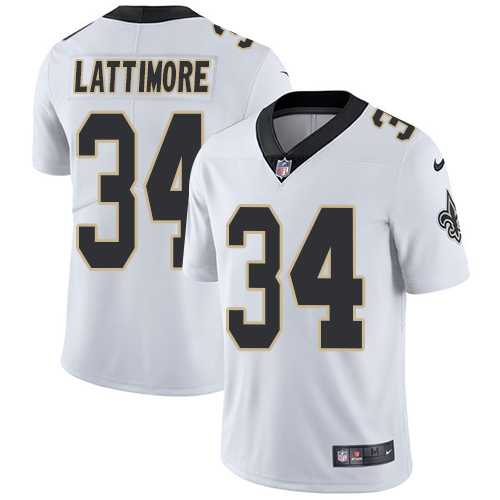 Youth Nike New Orleans Saints #34 Marshon Lattimore White Stitched NFL Vapor Untouchable Limited Jersey