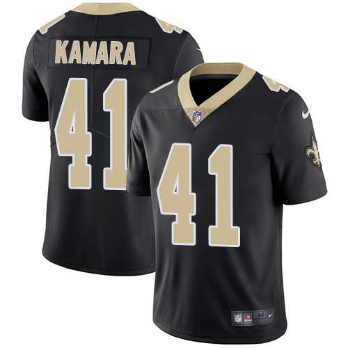 Youth Nike New Orleans Saints #41 Alvin Kamara Black Team Color Stitched NFL Vapor Untouchable Limited Jersey