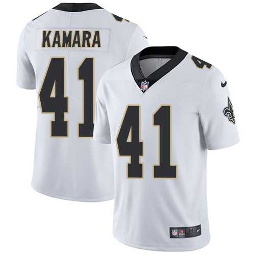 Youth Nike New Orleans Saints #41 Alvin Kamara White Stitched NFL Vapor Untouchable Limited Jersey