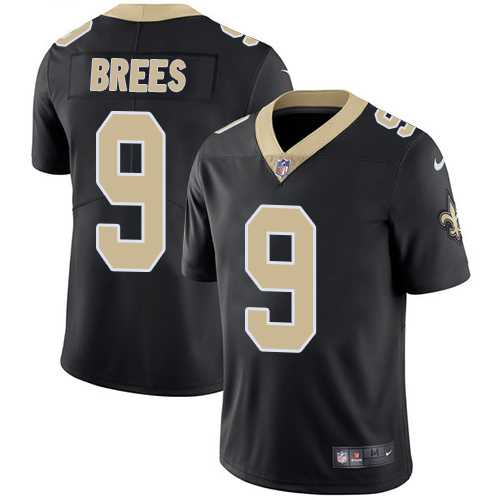 Youth Nike New Orleans Saints #9 Drew Brees Black Team Color Stitched NFL Vapor Untouchable Limited Jersey