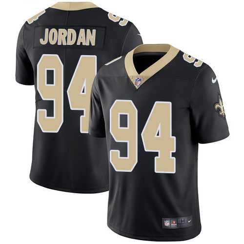 Youth Nike New Orleans Saints #94 Cameron Jordan Black Team Color Stitched NFL Vapor Untouchable Limited Jersey